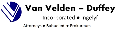 Van Velden-Duffey Inc (Rustenburg) Attorneys / Lawyers / law firms in  (South Africa)