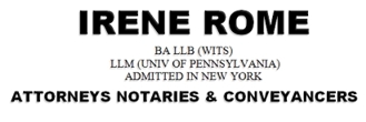 Irene Rome (Johannesburg, Norwood) Attorneys / Lawyers / law firms in Johannesburg (South Africa)