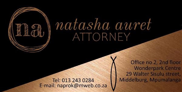 Natasha Auret Attorney (Middelburg) Attorneys / Lawyers / law firms in Middelburg (South Africa)