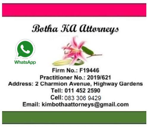 Kim Botha Attorneys (Germiston) Attorneys / Lawyers / law firms in Germiston (South Africa)